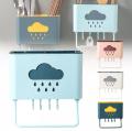 Kitchen Cloud Shelf Wall Mounted Cutlery Drainer Rack with Drip Tray Utensils Organizer Spoon Fork Chopsticks Holder Caddy Kitchen Gadget Storage. 