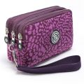 【DM bag factory Store】J-BG PinK Nylon Double Pocket With Zipper Coin Holder 2022 Bracelet Clutch Slim Purse Girl Cheap  Sale Ladies wallet. 