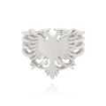 European Albania Eagle Ring gold silver color Double Headed Eagle Finger Ring Jewelry Ethnic Ornament Party Birthday Jewelry. 