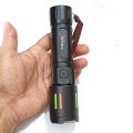 Rechargeable X-Balog BL-611 TG Multi Functional Emergency Torch Imported Super Strong High Beam Telescopic zoom Torch Flashlight Laser LED Torch 800 meters to 1km Range 26650 Battery. 
