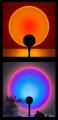 Mini USB RGB Sunset Lamp Projector 7 Colors LED Night Light Mini Sunset Lamp Mobile Photography Backgrounds Sunlight Lamp Accessories Kit Rainbow Lighting Modes USB Powered Mini Usb Sunset Light Table Lamp For Bed Room Side Table Night Lamp For Photoshoot. 