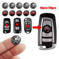 10/20Pcs 14mm Car Key Emblem Stickers Auto Control Key Logo Decals For Volkswagen VW GTI Golf Passat B6 Jetta Touran CADDY Rline. 