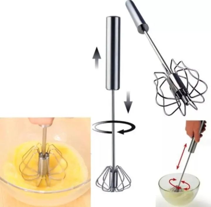 Hand Egg Beaters Stainless Steel /Semi Automatic Rotary Beater