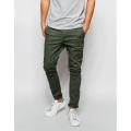 Green Cotton Jeans Pant for Men. 