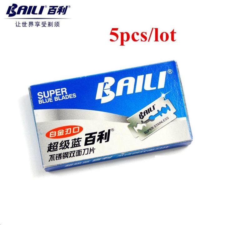 BAILI 5Pcs/Lot Super Blue Platinum Replaceable Shaving Safety Shaver ...