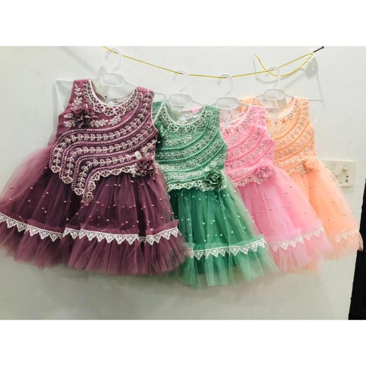 Fancy net frock best sale