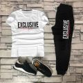 TRACKSUIT - Yellow & Black Summer Printed Tracksuit For Men & Boys - Soft and Comfortable Fabric T Shirt & Trouser Printed Tracksuit. 