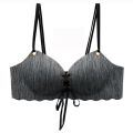 Silk Road Traders Seamless Wire Free Push Up Bra - 34C - Dark Grey. 