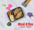 Meal-it Box - Large 1000ml & Small 700ml Lunch Boxes | 3-Compartment Food Storage. 