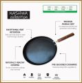 Hot Plate Non stick Tawa 30cm 33cm 36cm Hot Plate tawa 11 inches 12 inches 13 inches Non-Stick induction Tawa Cookware set Paratha Pan Baking Wooden Handle Long Usage Non Stick Tawa for Chapatti & Dossa Naan Bread Nonstick fry Pan Roti Tava. 