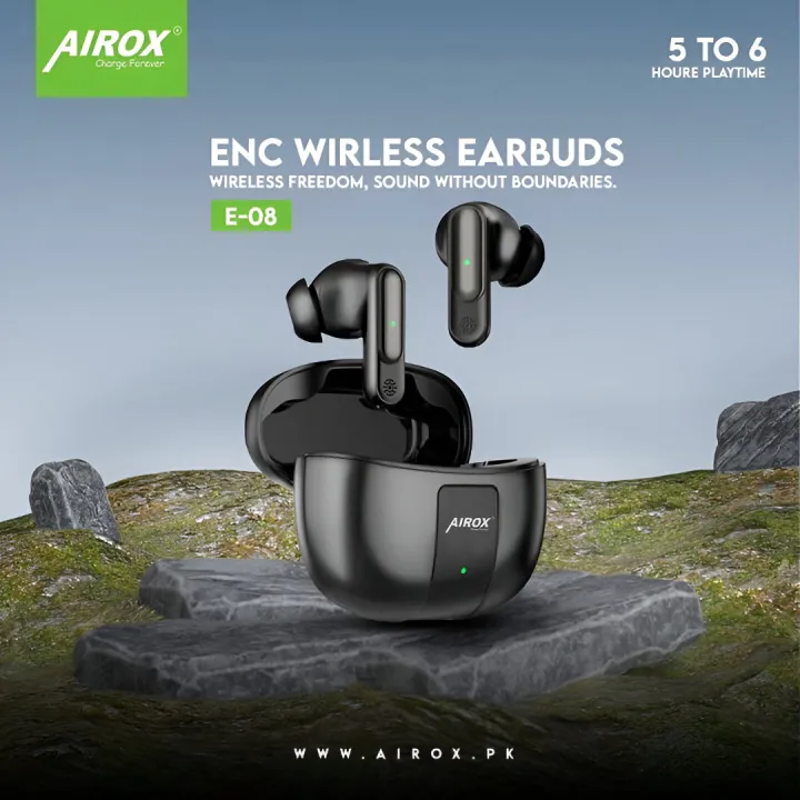 Airox E5 True Wireless Earbuds – Bluetooth 5.1, Touch Control, HD Sound ...
