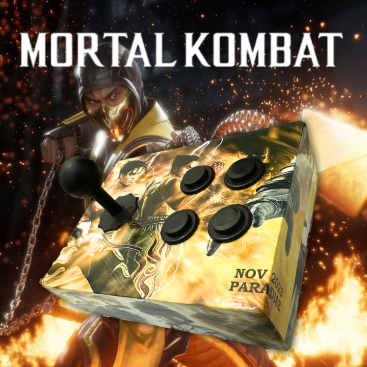 Usb Game Controller Joystick 4 /6  Buttons Game Arcade Made Of Wooden Box Panel For PC Laptop Computer For Win7/8/10 XP