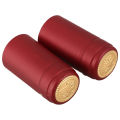 100 PVC -Shrinkable Cap with Tearing Line, Red Wine Cap, Plastic Cap, Self-Brewed Wine Bottle Sealing Cap. 