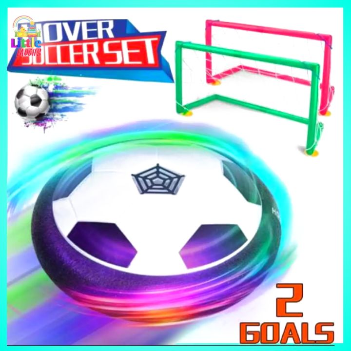 Hover Soccer Ball Sport Toys for Kids Boys Girls Toddlers-Air Power Soccer Set 2 Goals Light Up Training Football Disk Indoor Outdoor Ball Game