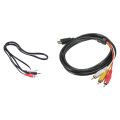 3.5mm Headphones Plug Jack to 2 x RCA AV Audio Cable with 1080P HDMI Male to 3 RCA S-Video AV Audio Cable Cord Adapter. 
