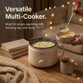 Electric Cooker - Electric Stove - Electric Hot Pot, 1.5L Non-stick Ramen Cooker, Multi-Function Electric Pot for Pasta, Noodles, Steak, Egg, Electric Cooker with Dual Power Control, Over-Heating and Boil Dry Protection. 