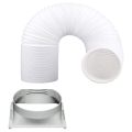 Air Conditioner Exhaust Hose Interface, Portable Home Mobile Air Conditioner Body Fitting Connector, Square 15cm. 