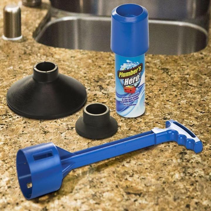 Plumber's Hero Kit - Unclog Drains Instantly - 20 Uses in Every Can