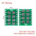 5pcs SMD to DIP Adapter Converter Plate Board Connector 2512 1812 1210 1206 SMA SMB SMC to DIP 2.54MM Patch Turn DIP Adapter. 