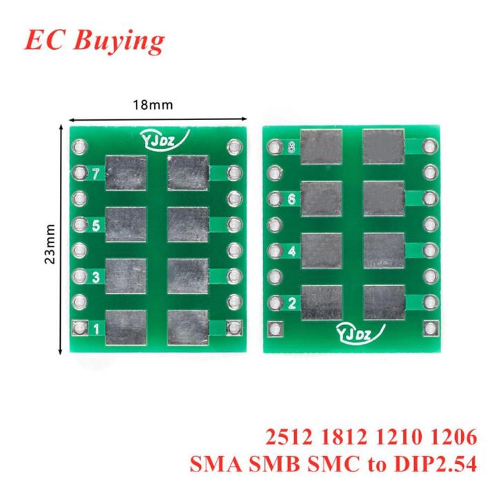 5pcs SMD to DIP Adapter Converter Plate Board Connector 2512 1812 1210 1206 SMA SMB SMC to DIP 2.54MM Patch Turn DIP Adapter