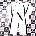 WTF approved Black Stripe Karate Gi for Kids & Adults White Karate Kit with black stripe MMA Martial Arts Uniform For Kids, Boys, Men's & Women's  Lightweight Student Karate Gi  with Belt Complete Karate Uniform 0000-9 size - ZAW TRADING. 