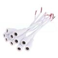 PACK OF 2 White 12v DC Female Power Plug Connector Cable Wire For LED Light In Pakistan. 