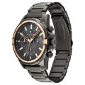 Tommy Hilfiger Mason Black Stainless Steel Black Dial Chronograph Quartz Watch for Gents - 1791790. 