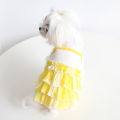Pet Clothes Comfy Layered Hem Cat Dress. 
