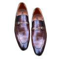 Brown Synthetic Leather Luxury Formal Shoes By Importia. 
