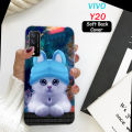 Vivo_Y20 Mobile Cover - Cat Soft Case Cover. 