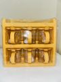 Rack - Masala Rack - Masala Box Set - Spice Jar Rack - Spice Jars with Spoon 6 Pcs Set - Wall Mounted Spice Rack. 