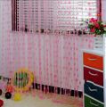 Pink Heart Line Tassel Door Curtain - 200x100cm Polyester. 