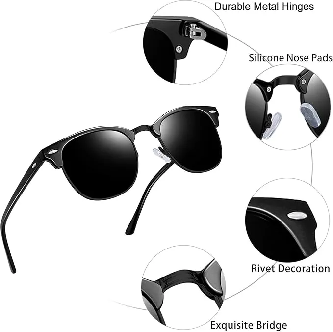 Semi%20Rimless%20Polarised%20Sunglasses%20Men%20Women%20Classic%20Horn%20Rimmed%20Frame%20UV400%20Half%20Frame%20Shades%20-%20Image%203
