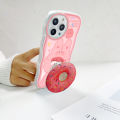 AMORVOR for OPPO A57 A39 F3 Lite Back Cover (With Free Holder) Cute Girl Soft Wavy Phone Case Camera Protection Transparent TPU Soft Cover. 
