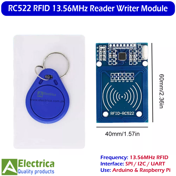 RC522%20RFID%20Card%20Reader%20Writer%20Module%2013.56MHz%20SPI%20Interface%20with%20Card%20&%20Key%20Fob%20for%20Arduino%20Raspberry%20Pi%20&%20ESP32%20by%20Electrica%20-%20Image%202