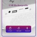 Wireless Charging Speaker with G-Shaped Design, Bluetooth MP3 Player, and LED Lights - Multi-Functional Speaker with Built-In Wireless Charger, Dynamic Lighting Effects, and High-Quality Sound - Ideal for Home, Office, and On-the-Go Entertainment. 