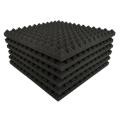 12 Pack Pyramid Shape Soundproof Foam Sound Proof Padding Treatment Panel for Echo Bass Insulation -Black. 