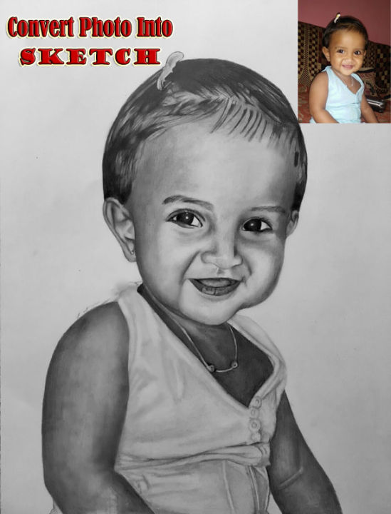 Custom Pencil Sketch Portrait || Convert Photo into Sketch || Transform Your Photo into Timeless Art.