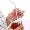 100Pcs/Pack Disposable Straws Flexible Plastic Bendable Rainbow Striped Printed. 