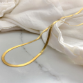 Golden Snake Chain Necklace for Boys & Men – Stylish American-Style Snake Chain in Gold Color, Trendy Golden Snake Chain for Men, Perfect Fashion Accessory for Boys, Durable Snake Chain Necklace in Golden for Men. 