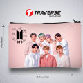 Traverse BTS Pencil Pouch for girls - Digitally Printed on Fabric. 