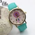 【WS】Watches Women Dream Catcher Print Dial Leather. 