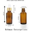 Amber 30ml Thick Glass Dropper Bottles for Perfume with Pipette Container Essential Oil Refillable Drop Container. 