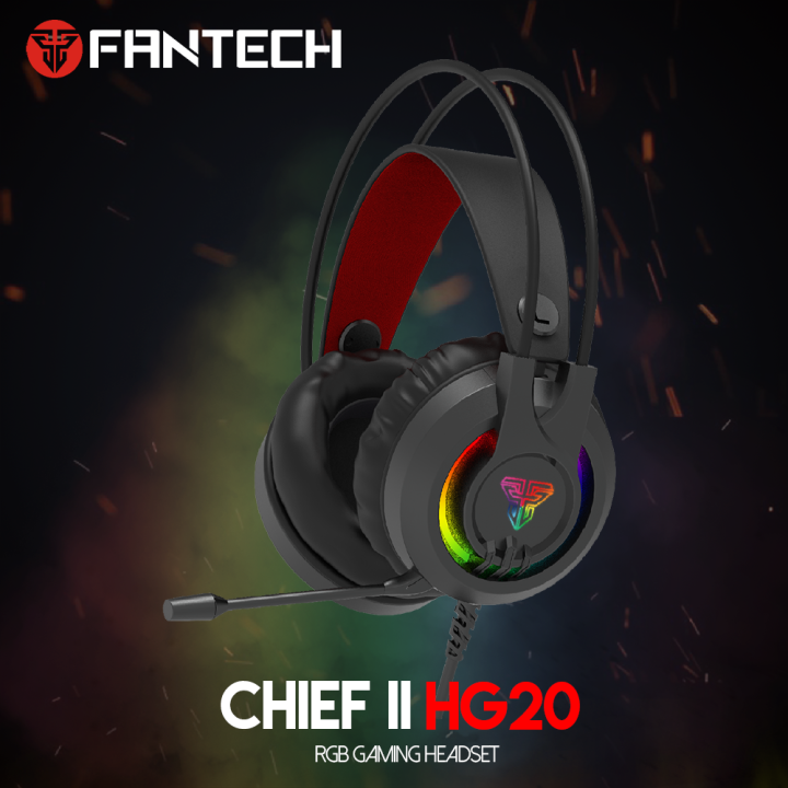 FANTECH%20HG20%20CHIEF%20II%20RGB%20Gaming%20Headphone%20Volume%20Adjustment%20With%20Microphone%20For%20%20PS4%20PC%20-%20Black%20-%20Image%205