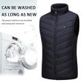 NEW Electric Heated Vest Fashion Black Warm Adjustable Battery Heated Vest USB Rechargeable Heating Thermal Vest Body Warmer Vest for Unisex. 