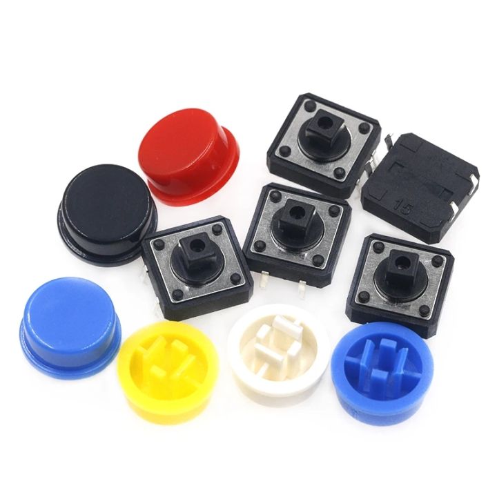 5PCS%20Tactile%20Push%20Button%20Switch%20Momentary%2012*12*7.3MM%20Micro%20switch%20button%20+%205PCS%20Tact%20Cap(5%20colors)%20for%20Arduino%20Switch%20-%20Image%204