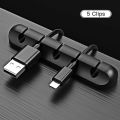 TOPK Cable Organizer Silicone USB Cable Winder Desktop Tidy Management Clips Cable Holder for Mouse Headphone Wire. 