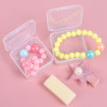 6Pcs Small Boxes Square Transparent Plastic Jewelry Storage Case Finishing Container Packaging Storage Box for Earrings Rings. 