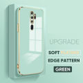 TA for OPPO A5 2020 / A9 2020 Back Cover + Free Lanyard Colour Luxury 6D Plating Case Side Pattern Soft Silicone Square Phone Cases. 
