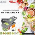 Multifunctional 14 in 1 Vegetable Chopper Slicer, Food Chopper with 8 Blades, chopper and Container for Salad, Onion Chopper, Veggie Slicer, Cutter Dicer, Potato Carrot Garlic Chopper, Kitchen Gadget, Easy-to-Clean Vegetable Dicer, Efficient Food ,chopper. 